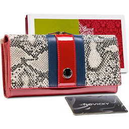 Skórzany damski portfel Peterson PTN ST-721 SNAKE