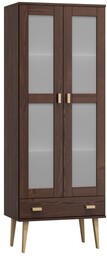 Witryna drewniana Venuci szuflada 89 cm orzech