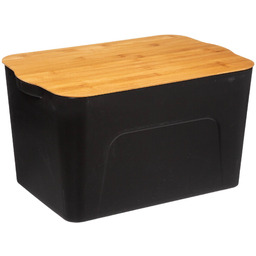 5five Simply Smart Pudełko plastikowe z bambusową pokrywką,