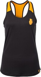 Koszulka damska z nadrukiem granatowym  czarno-pomarańczowa, X-Small