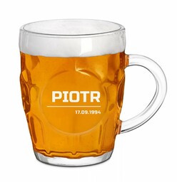 Bąbelkowy kufel na piwo z grawerem dla niego