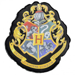 Poduszka Harry Potter - Herb Hogwartu, czarna 37x32x5