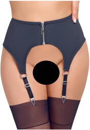 Cottelli - matowy pas do pończoch (czarny)