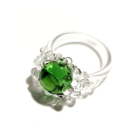 Pakamera Szklany pierścionek Nereida zielony