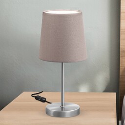 B.K. Licht Lampa stołowa Kaneo, aluminiowy / szary