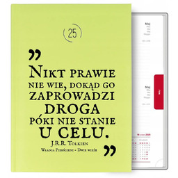 KALENDARZ SELEDYNOWY A5 2025 PREZENT Z J.R.R. TOLKIEN