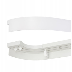 Karnisz osłona Łuk 2-torowy 180 Szyna sufitowa Pcv