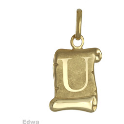 Zawieszka złota literka U pr.585