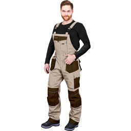 SPODNIE OCHRONNE OGRODNICZKI OCIEPLANE LHOLLMAN LH-FMNW-B; BEŻOWO-BRĄZOWO-CZARNY