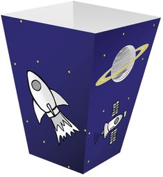 Pudełka na popcorn Kosmos - 6 szt.