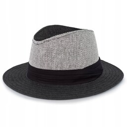 Letni kapelusz męski czarny PANAMA 70 Pako Jeans