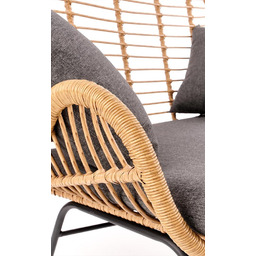 Sofa ogrodowa 2-osobowa naturalna / szara Ikaro X