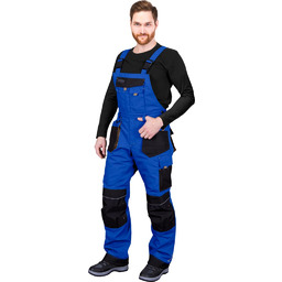 SPODNIE OCHRONNE OGRODNICZKI OCIEPLANE LHOLLMAN LH-FMNW-B; NIEBIESKO-CZARNO-SZARY