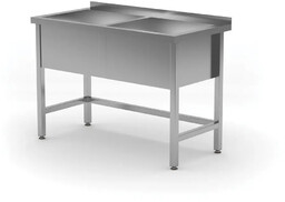 HENDI Basen nierdzewny 2-komorowy Profi Line, 120x60x85 cm