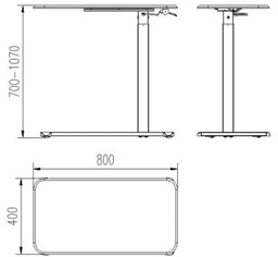 Unique Biurko/Stolik z regulowaną wys. LAPTOP DESK biały