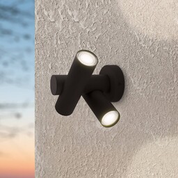 EGLO Kinkiet zewnętrzny Fossignano, czarny, aluminium, nowoczesny