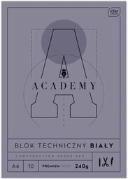 Blok techniczny Interdruk A4 10 kartek 240g Academy