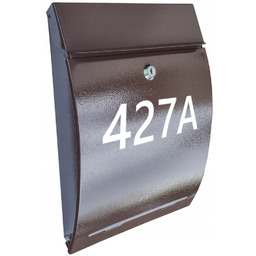 Skrzynka na listy Pocztowa Wypukła Brązowa Ral 8017