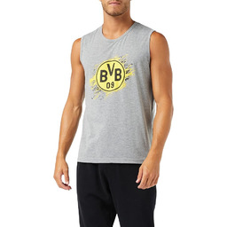 Borussia Dortmund Tank Top Logo Grau Cami Koszula,