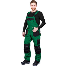 SPODNIE OCHRONNE OGRODNICZKI OCIEPLANE LHOLLMAN LH-FMNW-B; ZIELONO-CZARNO-SZARY