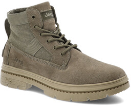 Jeep Zielone Trapery Wygodne Buty Męskie Military
