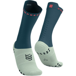 COMPRESSPORT Skarpetki rowerowe PRORACING SOCKS V4 BIKE stargazer/aqua/fluo