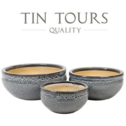 KOMPLET 3 DONICZEK CERAMICZNYCH