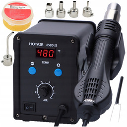 Stacja lutownicza Hotair 858D II precyzyjna Dysza Zestaw