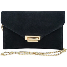 Stylowa kopertówka zamszowa Barberinis - Czarna