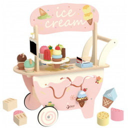 Wózek Drewniana Lodziarnia 3w1 40 el. Classic World