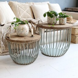 Stoliki Kawowe Kosze Prowansalskie Chic Antique 2 szt.