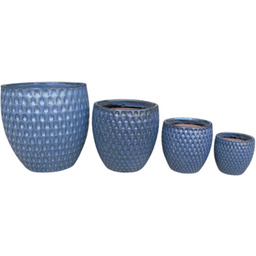 Donica Azurro Dark Grey L 34 cm niebieski