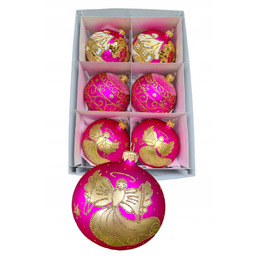 Bombki Choinkowe Szklane Dekorowane 10 cm.