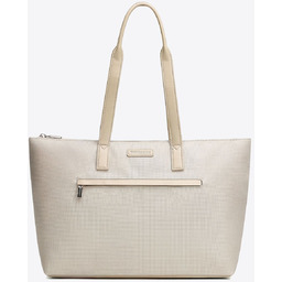 Torebka damska shopper na ramię kremowa