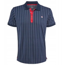 Koszulka tenisowa Fila Polo Stripes granatowa XL
