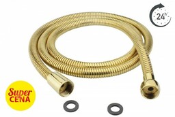 Wąż prysznicowy metalowy 150cm złoty 24h