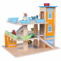 Ecotoys, tor z autami i garażem, zestaw