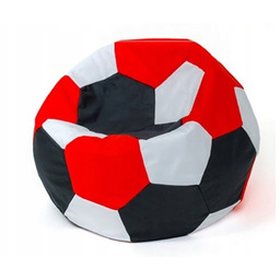 Pufa worek Go Gift Piłka 1 Biało-czarno-czerwony L