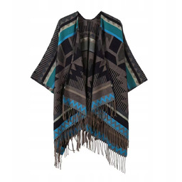 PONCHO Ponczo KOWBOJSKIE pocahontas Szal Narzuta Western tkane