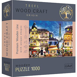 Trefl, puzzle drewniane, Wood Craft, Francuska uliczka, 1000