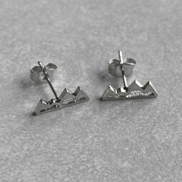 Kolczyki srebrne góry ze stali chirurgicznej