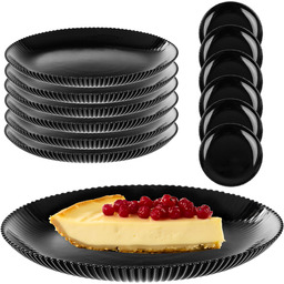 Talerz deserowy Regno 19 cm czarny 6 szt.