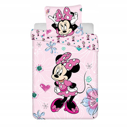 Pościel 160x200 Myszka Minnie Kwiat Flowers 02 Jf