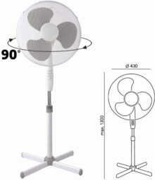 Wentylator podłogowy ROTO WP 45W