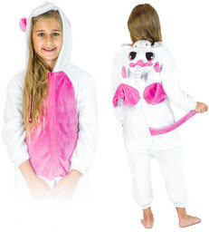 onesie piżama dziecięca różowy pegaz - l