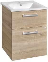 VEGA szafka umywalkowa 51,5x72,6x43,6cm, 2 szuflady, dąb platin