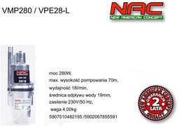 Pompa zanurzeniowa NAC VPE28-L 280W