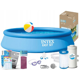 Basen Ogrodowy Okrągły Intex 28142 Rozporowy 396x84 Zestaw
