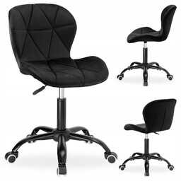 Fotel Biurowy Ergonomiczny Krzesło Obrotowe Welurowe Na Kółkach