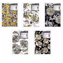 Zeszyt A5/60K linia Flowers Gold brokat (10szt)